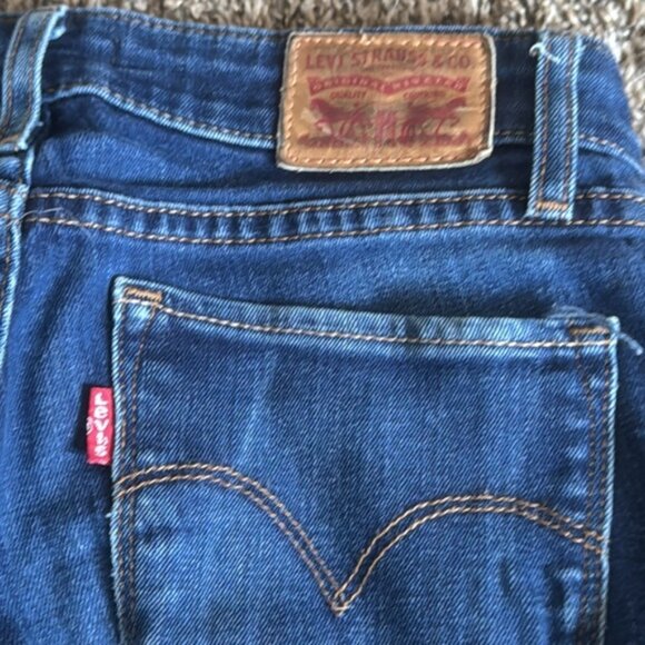 Levi's 711 Skinny Jeans 25 X 32 Dark Wash - Picture 9 of 11